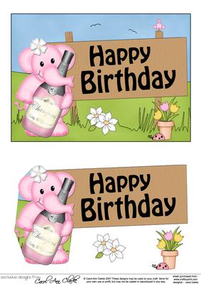 5x7 Lola's Champagne Birthday 3D Step by Step Decoupage