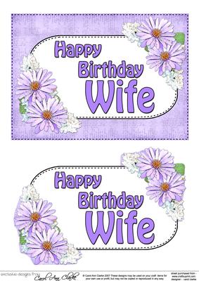 5x7 Birthday Wife Daisies 3D Step by Step Decoupage