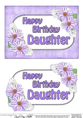 5x7 Birthday Daughter Daisies 3D Step by Step Decoupage