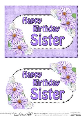 5x7 Birthday Sister Daisies 3D Step by Step Decoupage