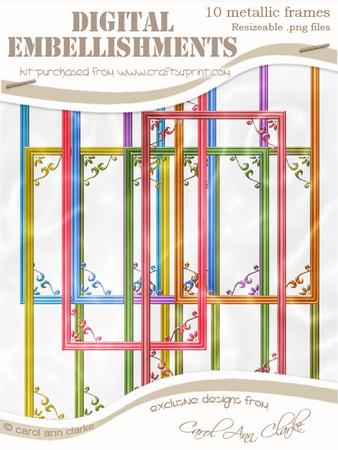Luscious Berries Dl 'metallic Frame' Digital Embellishments
