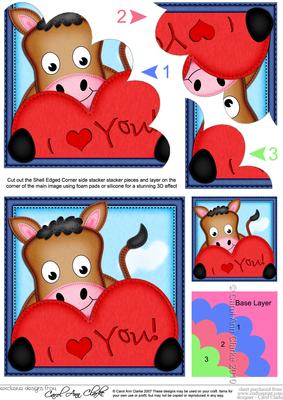 Gigi Horse's Heart Shell Edged Corner Side Stacker