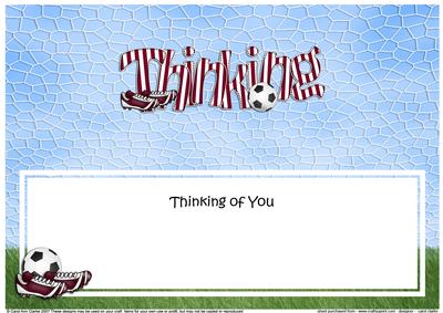 Thinking of You Football Large Dl Matching Insert