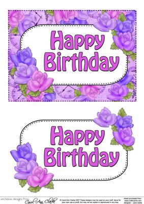 5x7 Birthday Time for Roses 3D Step by Step Decoupage
