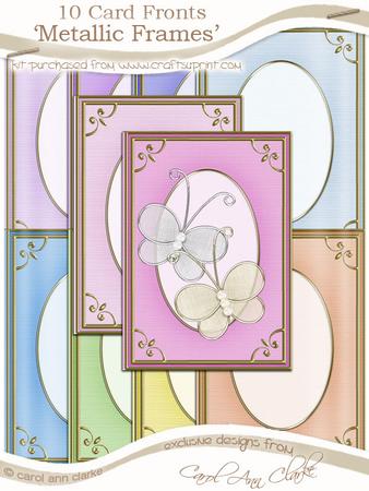 Sorbet Baby 'gold Metallic Frame' Card Fronts Kit
