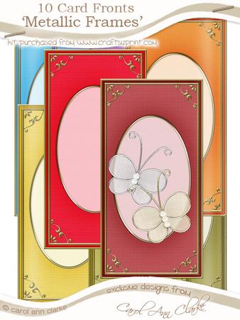 Lucsious Berries Dl 'gold Metallic Frame' Card Fronts Kit