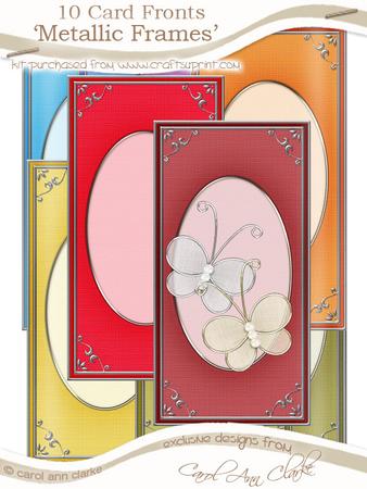 Luscious Berries Dl 'silver Metallic Frame' Card Fronts Kit