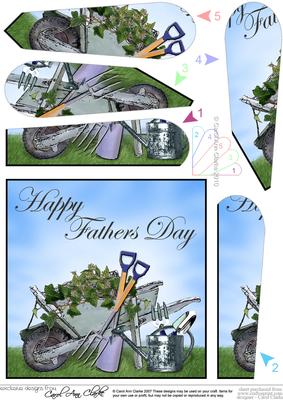 Gardening Fathers Day Fan Pyramage Topper