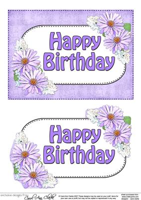 5x7 Birthday Daisies 3D Step by Step Decoupage
