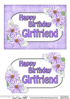 5x7 Birthday Girlfriend Daisies 3D Step by Step Decoupage
