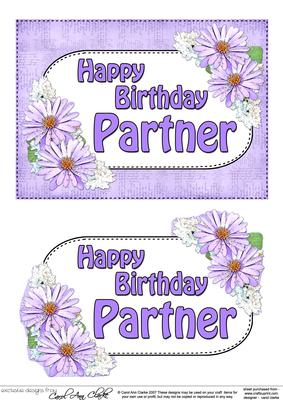 5x7 Birthday Partner Daisies 3D Step by Step Decoupage
