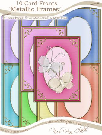 Summer Mists A5 'gold Metallic Frame' Card Fronts Kit