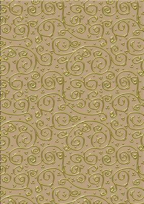 'gold Metallic Swirls' Backing Paper - Pretty Daisy Colours