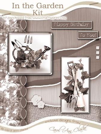 In the Garden Kit in Cappuccino with Step by Step Decoupage
