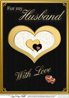 A4 Romantic Hearts - for My Husband