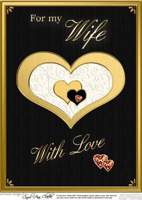 A4 Romantic Hearts - for My Wife