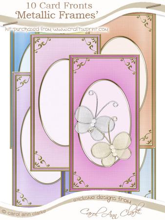 Sorbet Baby Dl 'gold Metallic Frame' Card Fronts Kit