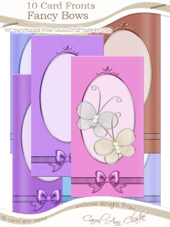 Sorbet Dl Fancy Bows Card Fronts Kit