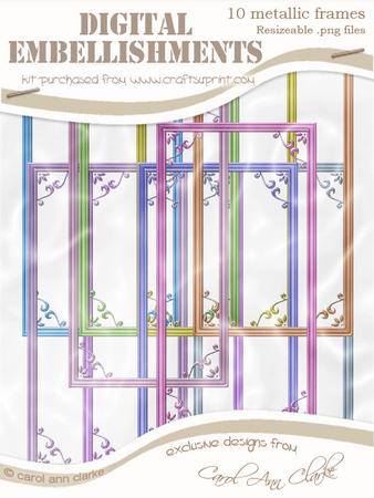 Sorbet Baby Dl 'metallic Frame' Digital Embellishments