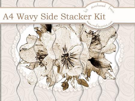 Posy and Pearls in Mocha A4 Wavey Edged Side Stacker Kit