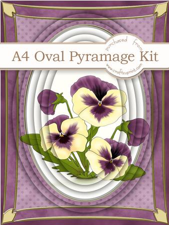 A4 Pansy in Dusky Amethyst Pyramage Kit