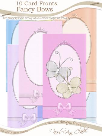 Sorbet Baby Dl Fancy Bows Card Fronts Kit