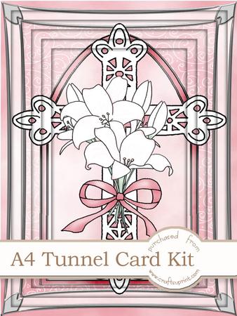 A4 When Words Fail in Apricot Tunnel Card Kit