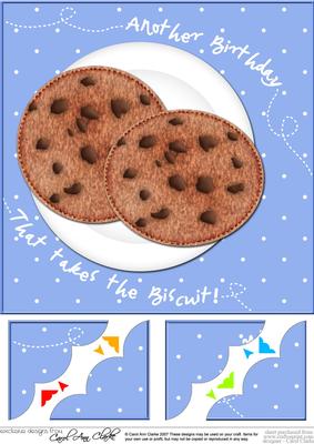 8 x 8 Cocolate Chip Cookies Scalloped Corner Topper