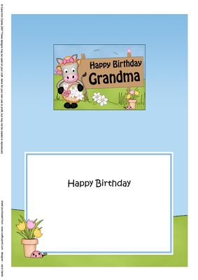 5x7 Gigi Horse Birthday Grandma Matching Insert