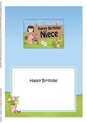5x7 Girlz Suzi Birthday Niece Matching Insert