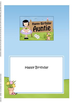 5x7 Girlz Suzi Birthday Auntie Matching Insert
