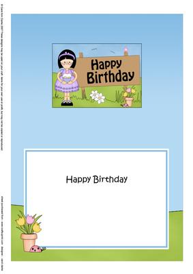 5x7 Girlz Roz Cupcake Birthday Matching Insert
