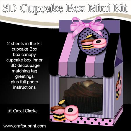 3D Licorice Allsorts Milk Carton Cupcake Treat Box Mini Kit