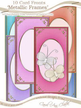 Summer Mists Dl 'gold Metallic Frame' Card Fronts Kit