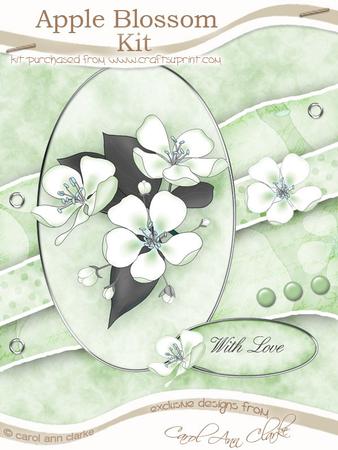 Apple Blossom Kit in Soft Sage with Step by Step Decoupage