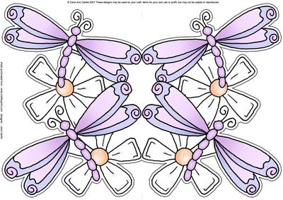 Dragonflies Shaped Card