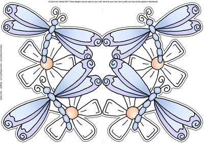 Dragonflies Shaped Card