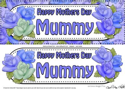 Large Dl Mothers Day Mummy Roses Card & 3D Decoupage