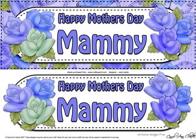 Large Dl Mothers Day Mammy Roses Card & 3D Decoupage