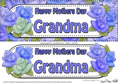 Large Dl Mothers Day Grandma Roses Card & 3D Decoupage