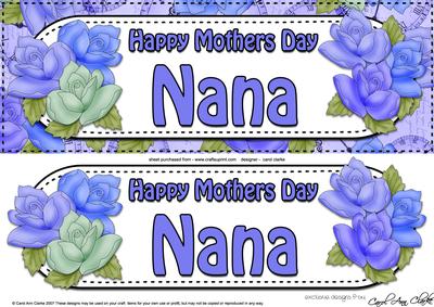 Large Dl Mothers Day Nana Roses Card & 3D Decoupage