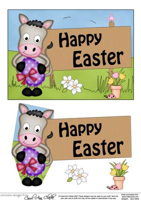 5x7 Gigi Horse Easter Easicut 3D Decoupage