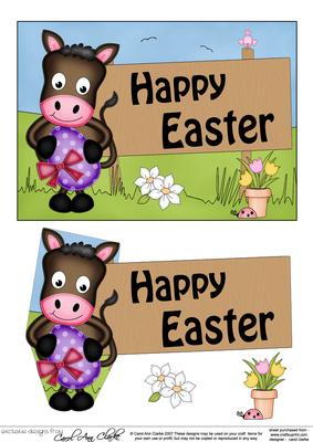 5x7 Gigi Horse Easter Easicut 3D Decoupage