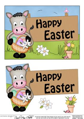5x7 Gigi Horse Easter Easicut 3D Decoupage