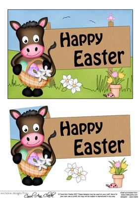 5x7 Gigi Horse Easter Easicut 3D Decoupage