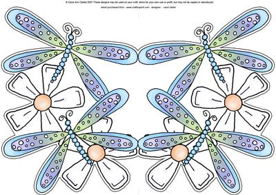 Dragonflies Shaped Card
