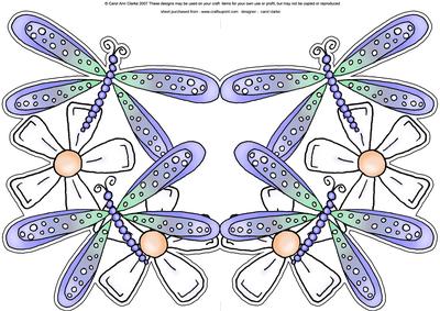 Dragonflies Shaped Card