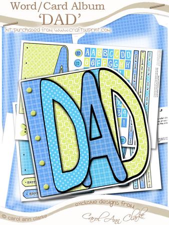 Dad Word Book Kit in Blue and Green