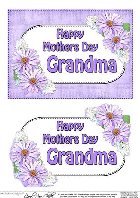 5x7 Mothers Day Grandma Daisies 3D Step by Step Decoupage