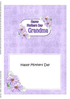 5x7 Mothers Day Grandma Daisies Matching Insert